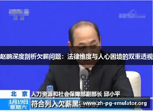 赵鹏深度剖析欠薪问题:法律维度与人心困境的双重透视 赵鹏深度剖析欠薪问题:法律维度与人心困境的双重透视