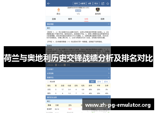 荷兰与奥地利历史交锋战绩分析及排名对比 荷兰与奥地利历史交锋战绩分析及排名对比